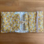 Lingettes lavables avec pochette Fleurs moutarde