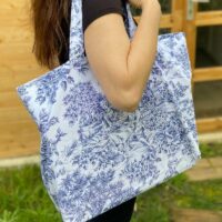 AMB totebagXL toile de Jouy OHFAITMAIN