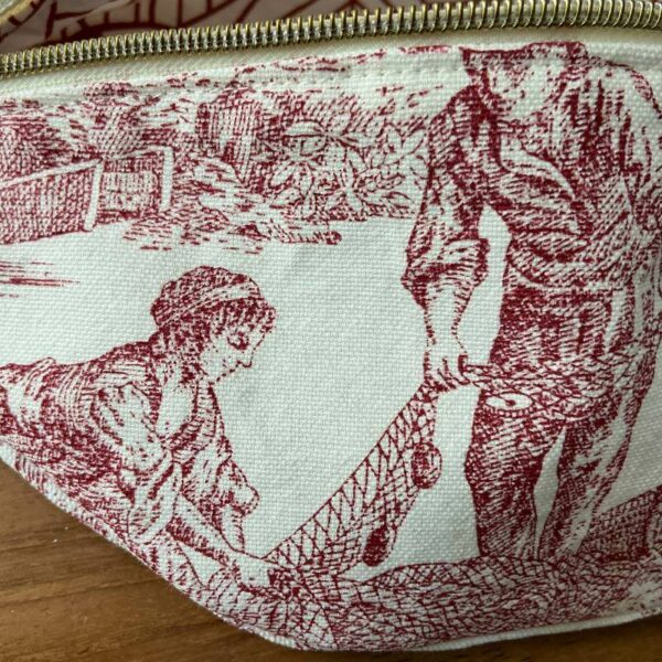 Banane toile de Jouy rouge3 OHFAITMAIN